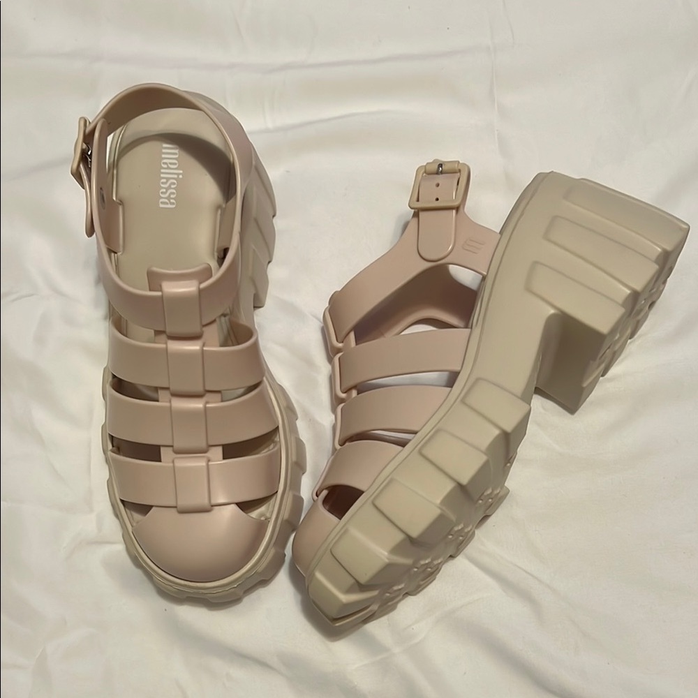 Melissa Women's Beige Platform Sandals